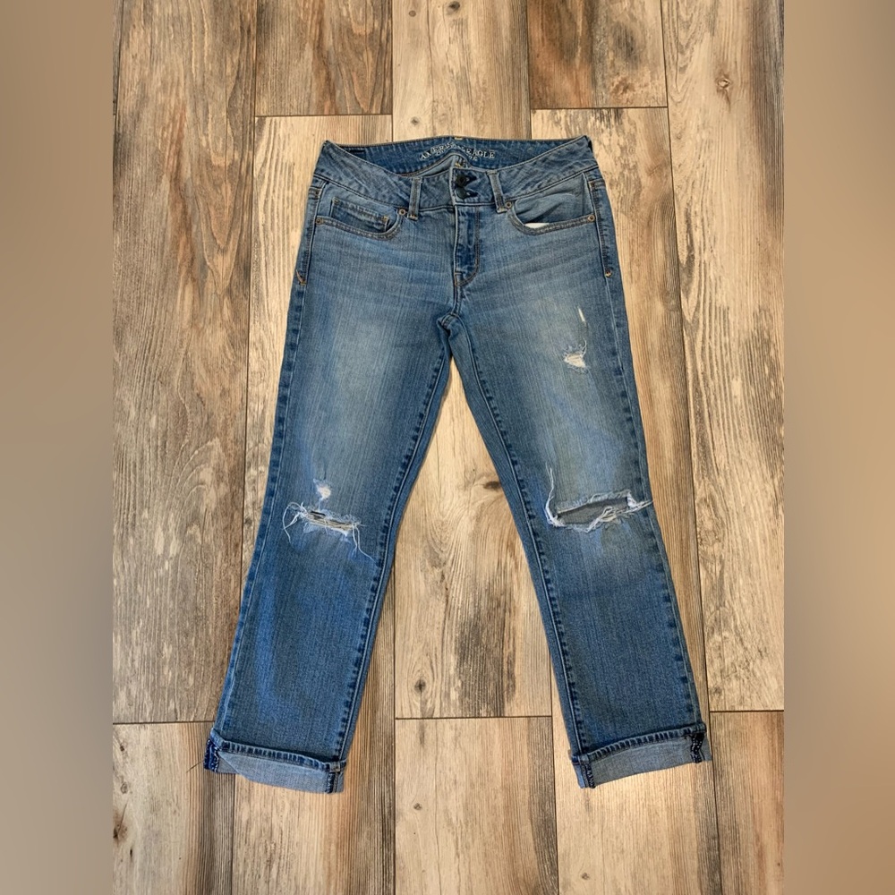 EUC Vintage American Eagle Artist Crop Stretch Jeans. Size 6